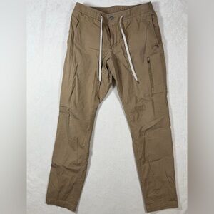 Vuori Men's Medium Brown Ripstick Cargo Stretch Waist Pants Joggers Athletic